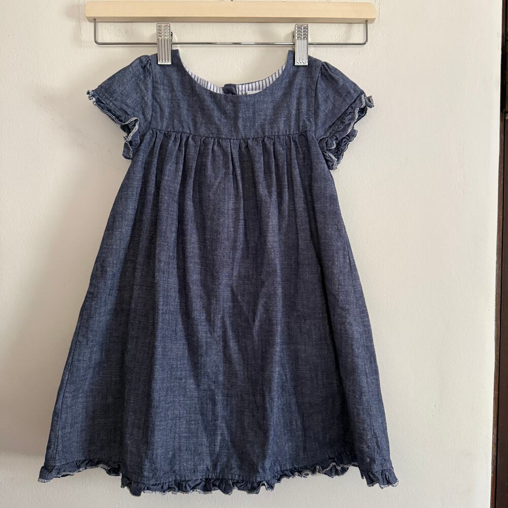 The Little White Company Girls Toddler Lightweight denim Dress | 2-3 Years